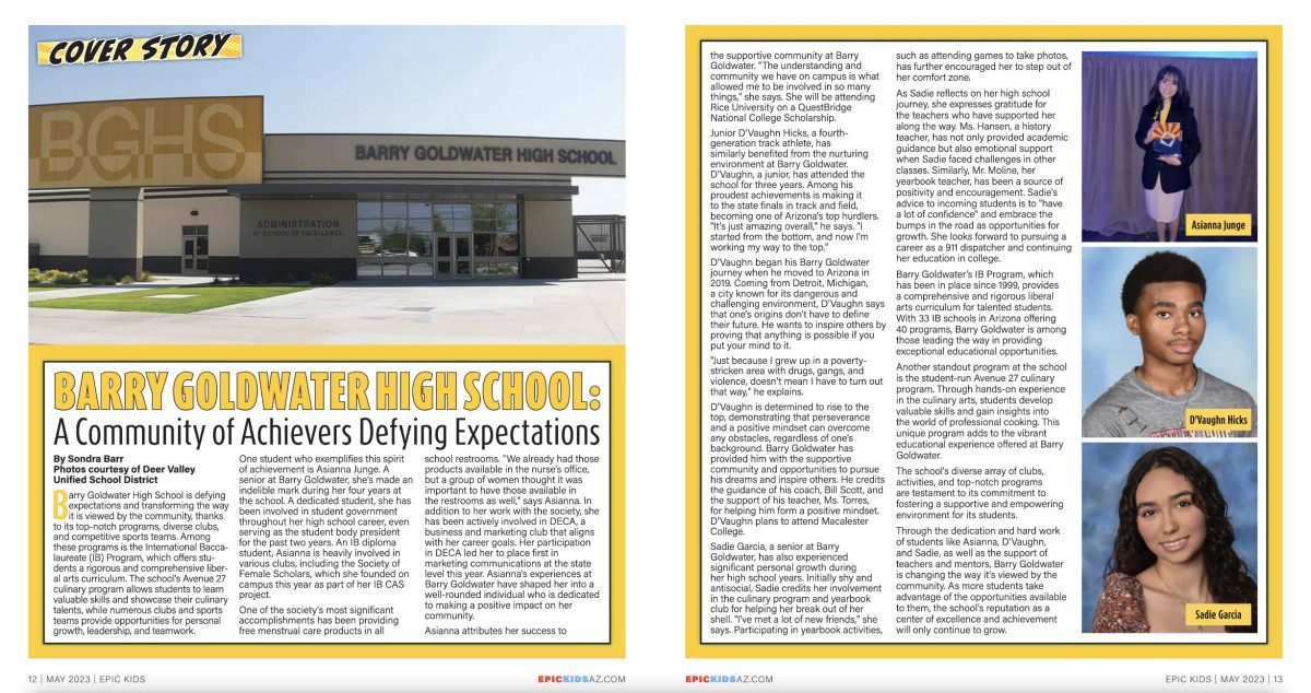 Barry Goldwater High School A Community Of Achievers Defying   DVUSD Cover Story 1200x634 