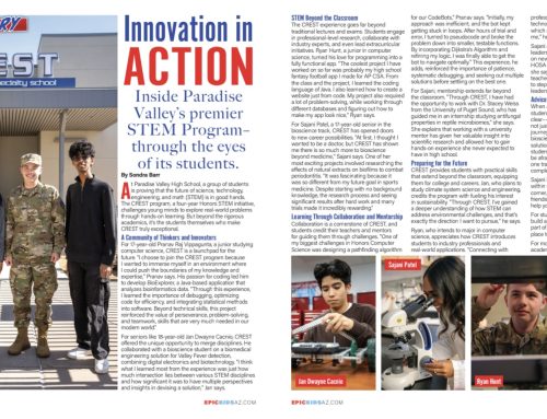 Innovation in Action–Inside Paradise Valley’s premier STEM Program–through the eyes of its students.